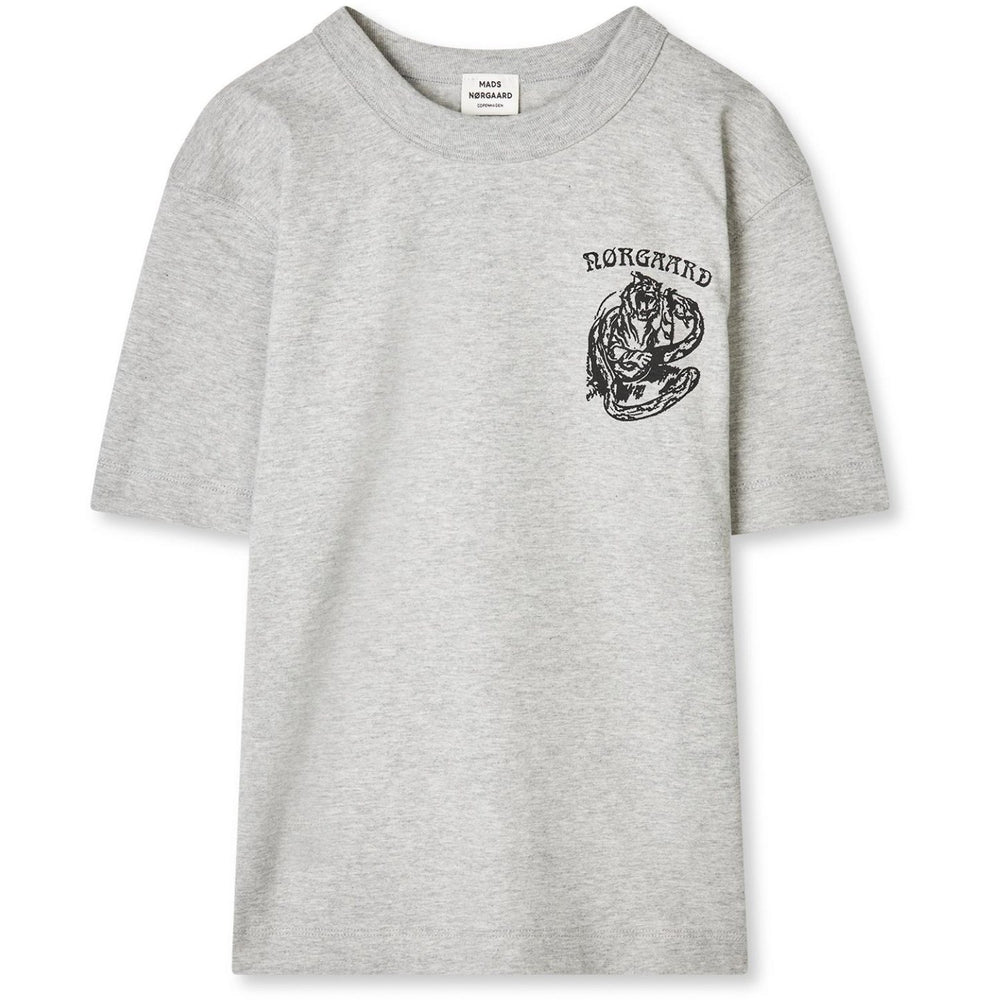 Køb Mads Nørgaard Light Grey Melange Dry Single Theo Tee