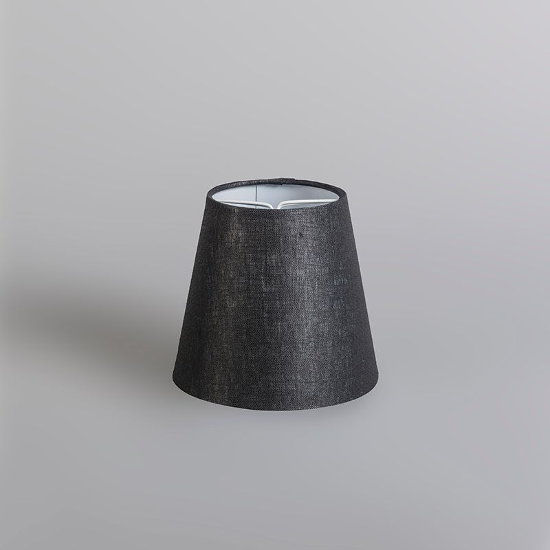 Kroonluchter crème met klemkap 12 cm zwart - Giuseppe