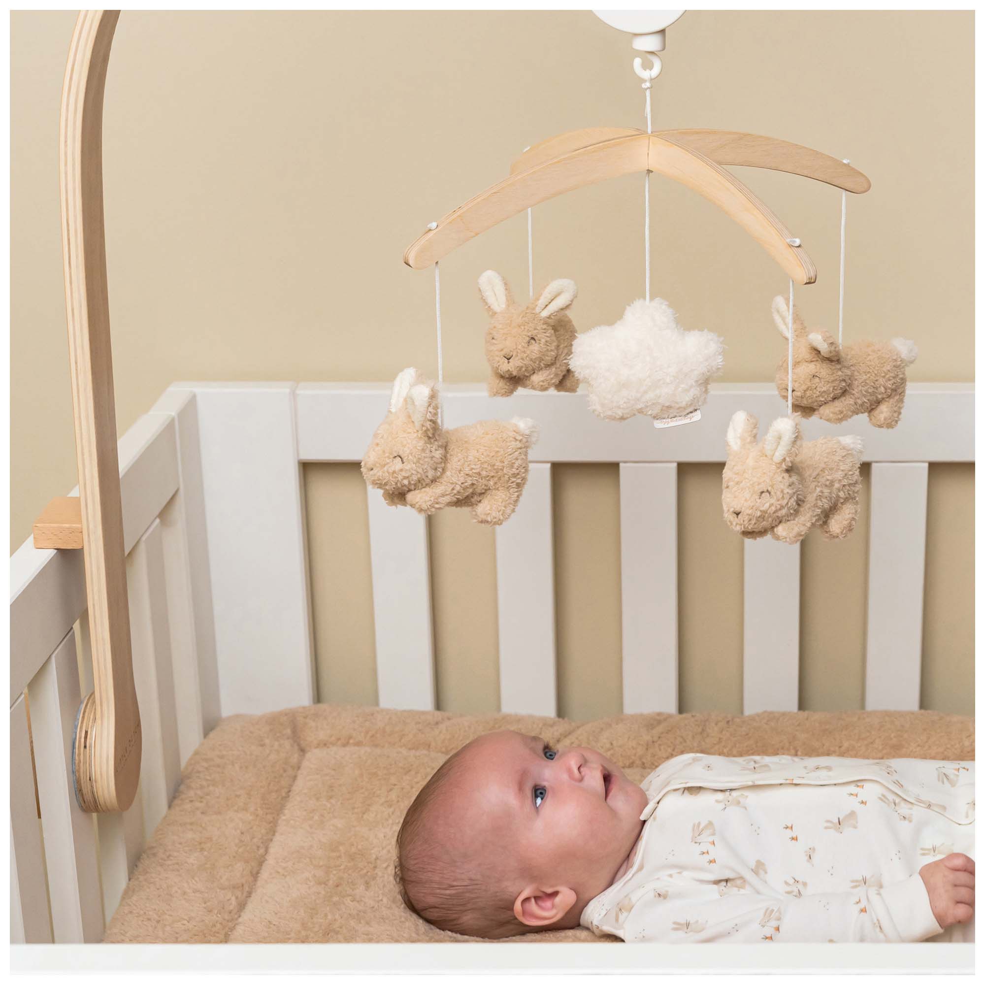 Little Dutch Baby Bunny muziekmobiel beige
