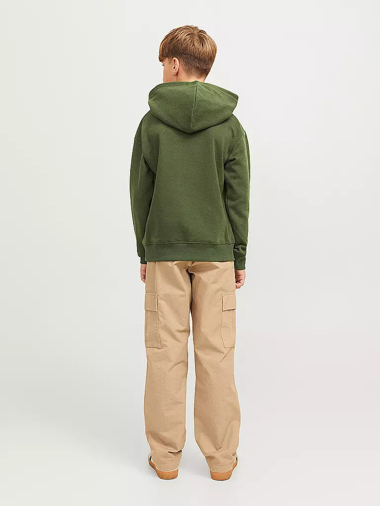 JACK & JONES Jungen Kapuzensweater - Hoodie JJHAKKAI olive