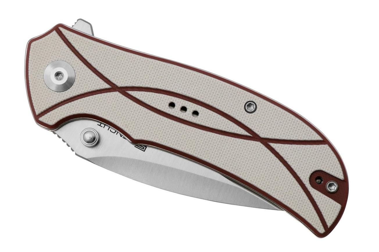 Sencut Hyrax S23097-3 Satin 9Cr18MoV, Red Ivory line G10 zakmes