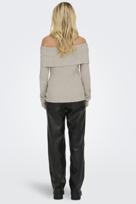 Only taupe dames trui
