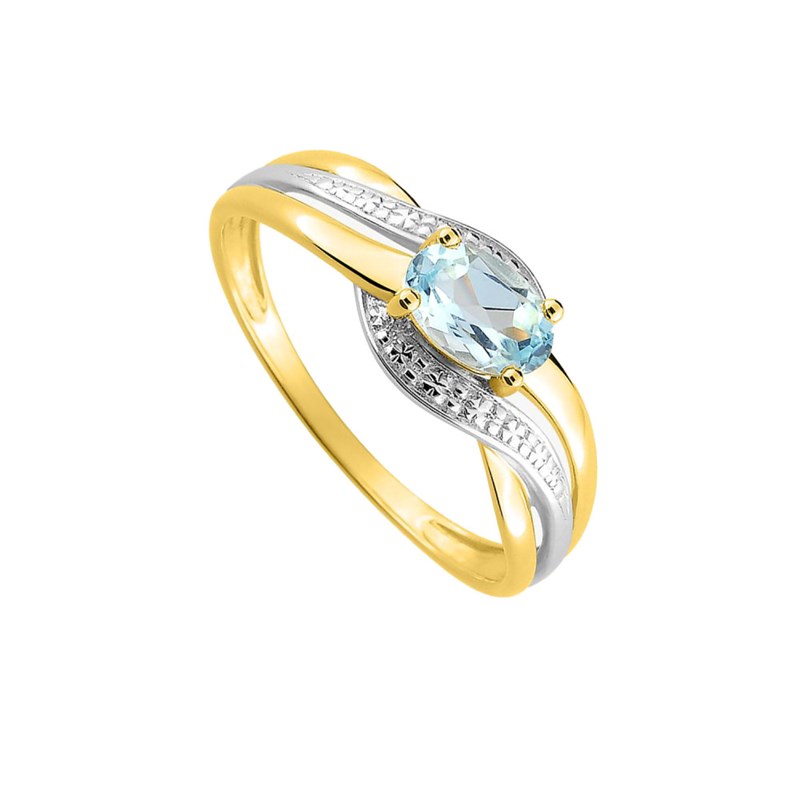 Bague Femme - topaze - Or 18 Carats