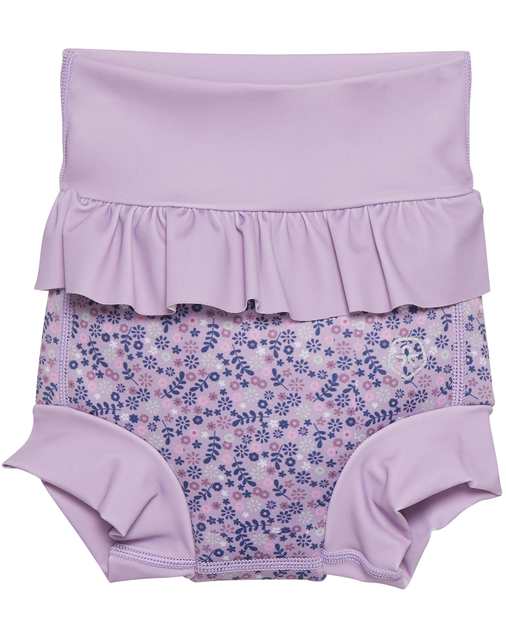 Windelbadehose SUMMER BLOSSOM mit Rüschen in lavender mist