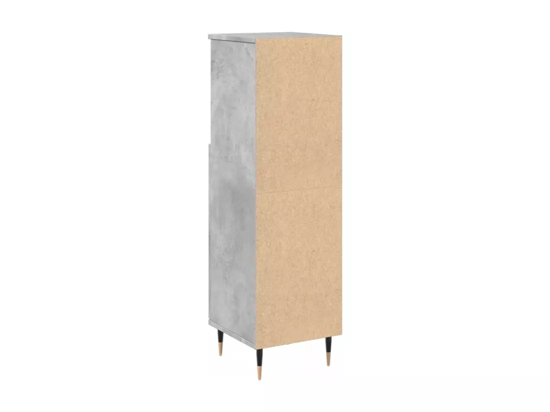 Armoire de salle de bain gris béton 30x30x100 cm