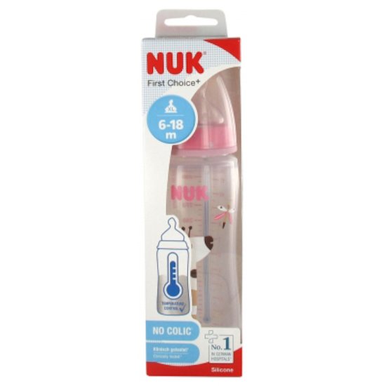 Biberon First Choice+ Temp Control Silicone   Rose clair        360 ml   de               Nuk