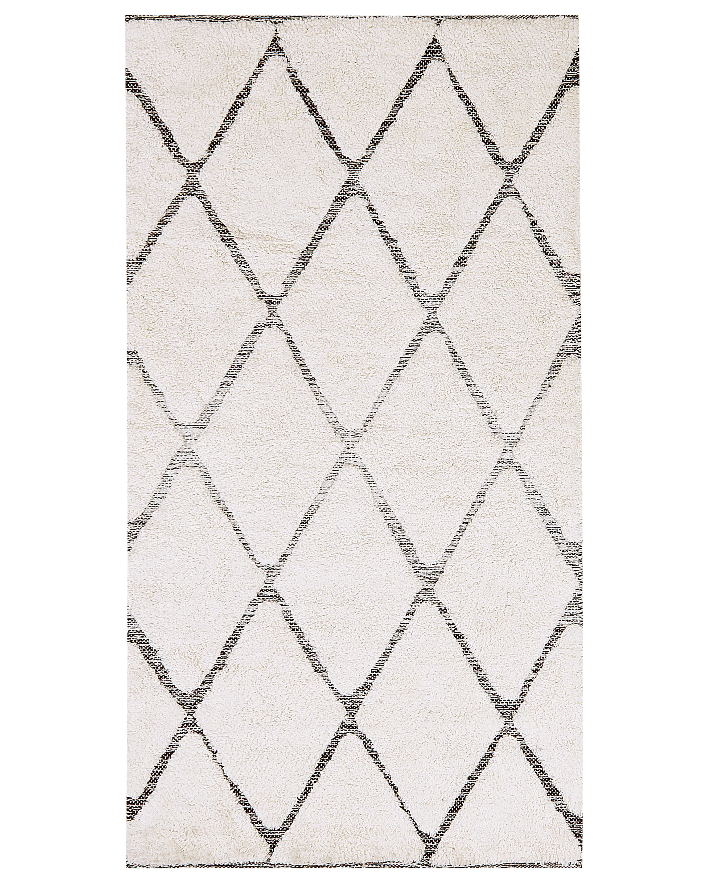 Vloerkleed PENDIK Lichtbeige 80 x 150 cm Katoen