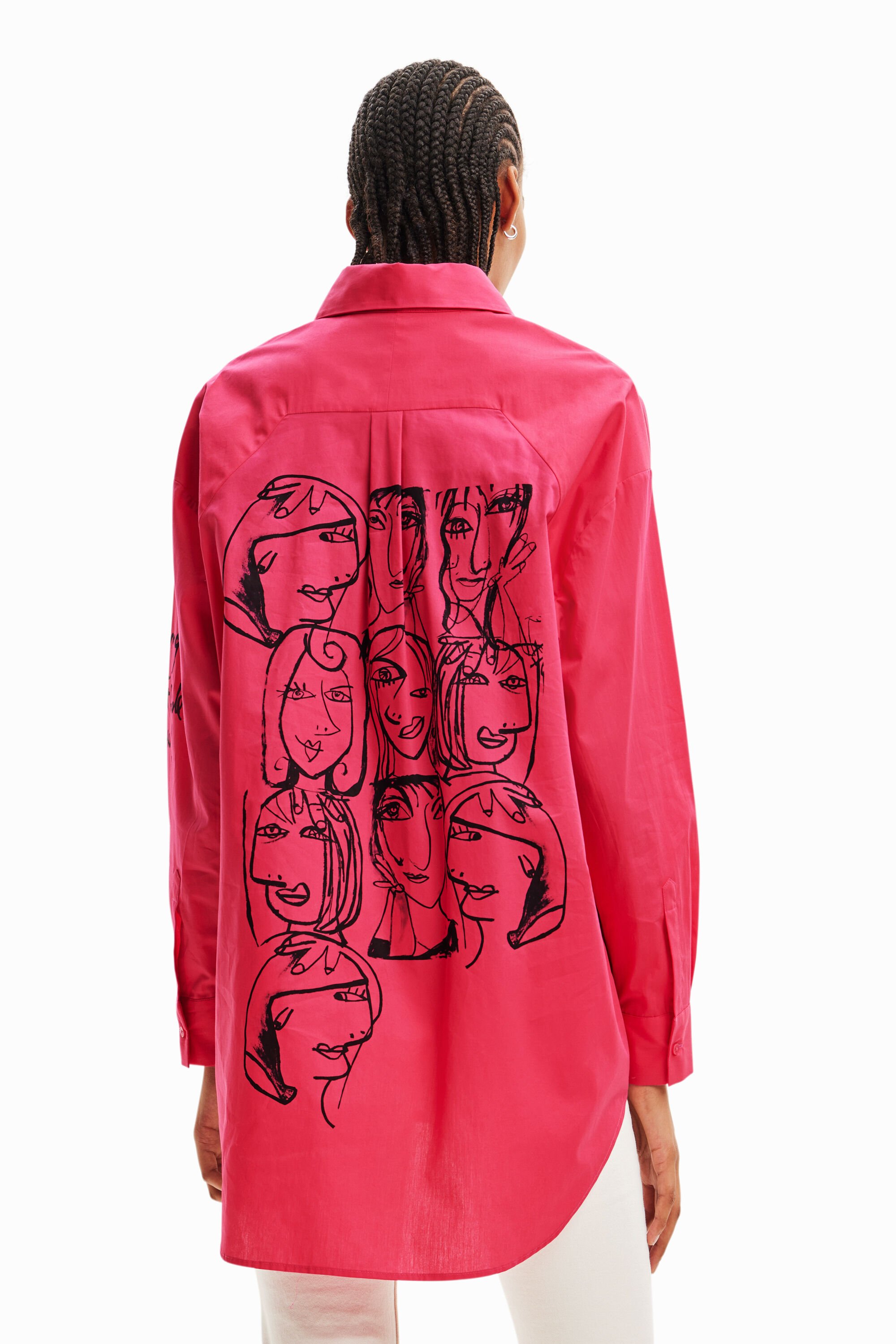 Chemise oversize visages