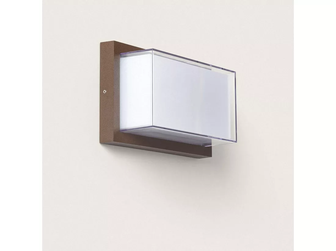 Applique Murale Extérieure LED 12W Aluminium CCT Sélectionnable Double Éclairage Caelia Rouille