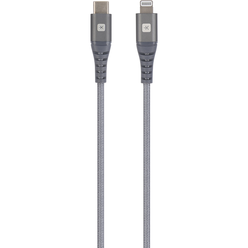 Skross Kabel USB-C - Lightning, space grey, 1.2 m
