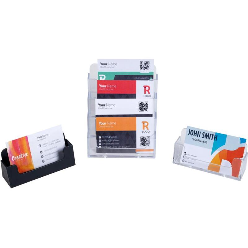 Distributeur de cartes de visite 4 cases - Cristal