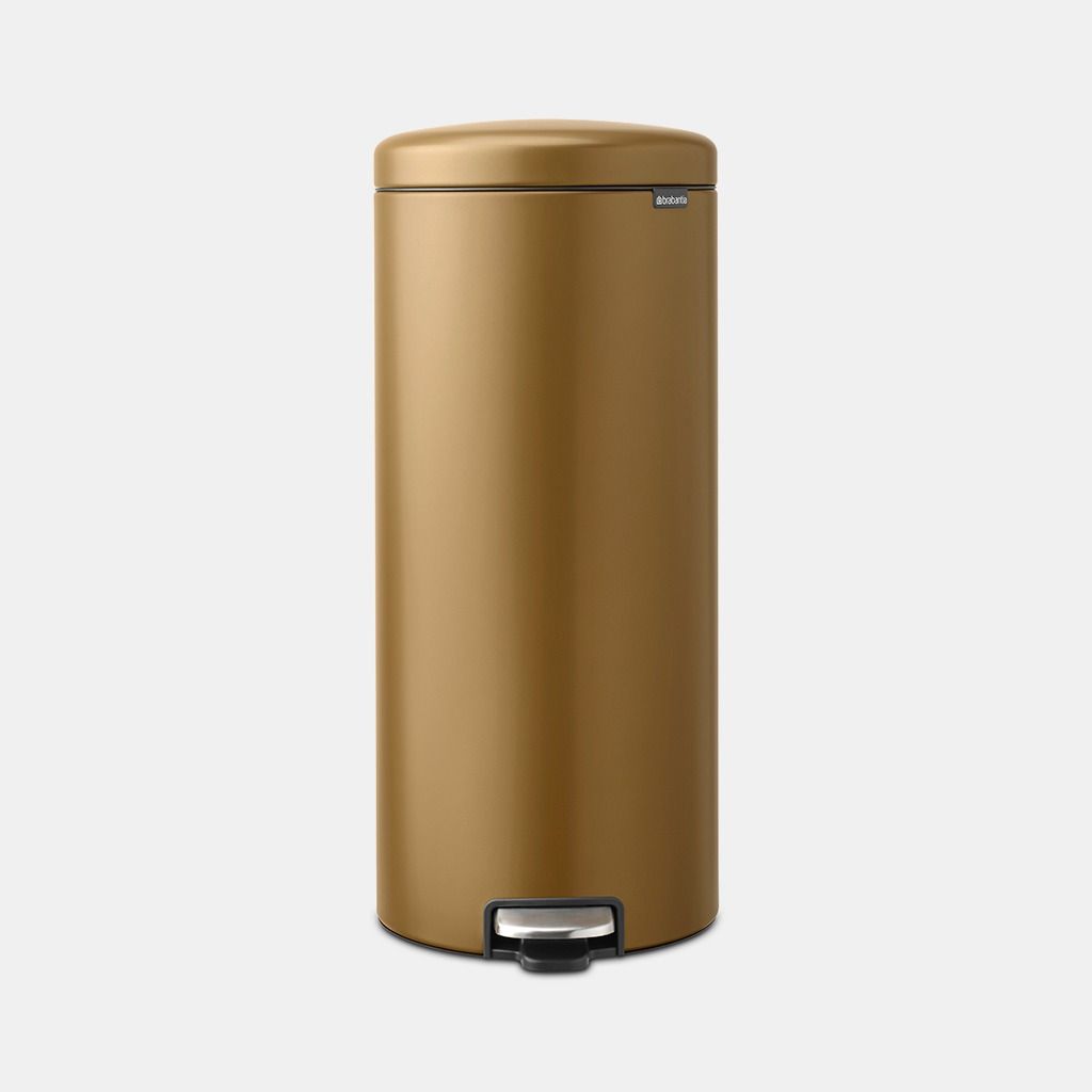 NewIcon Pedaalemmer, 30 liter, kunststof binnenemmer - Warm Brass