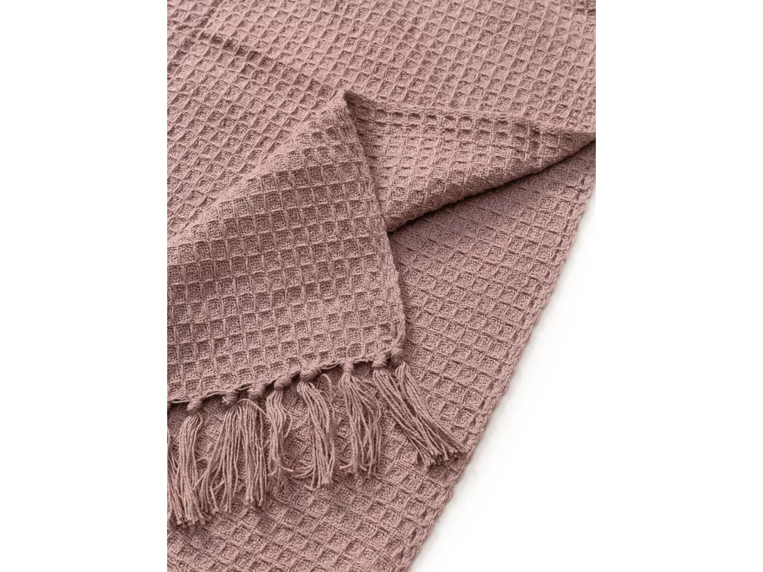 Plaid en coton Amalia Rose 125x150 cm
