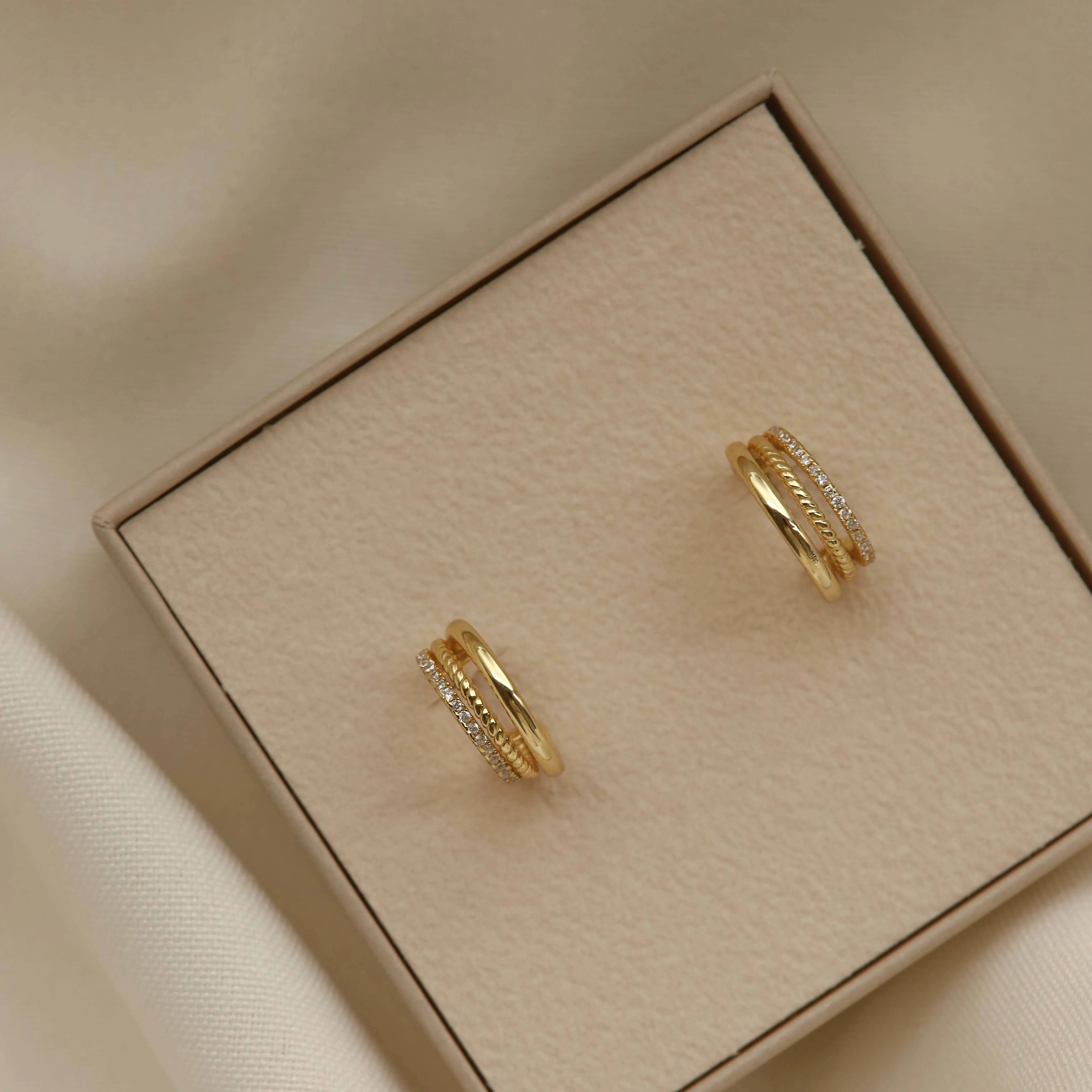 KARMA Jewelry gold plated oorbellen Lilou