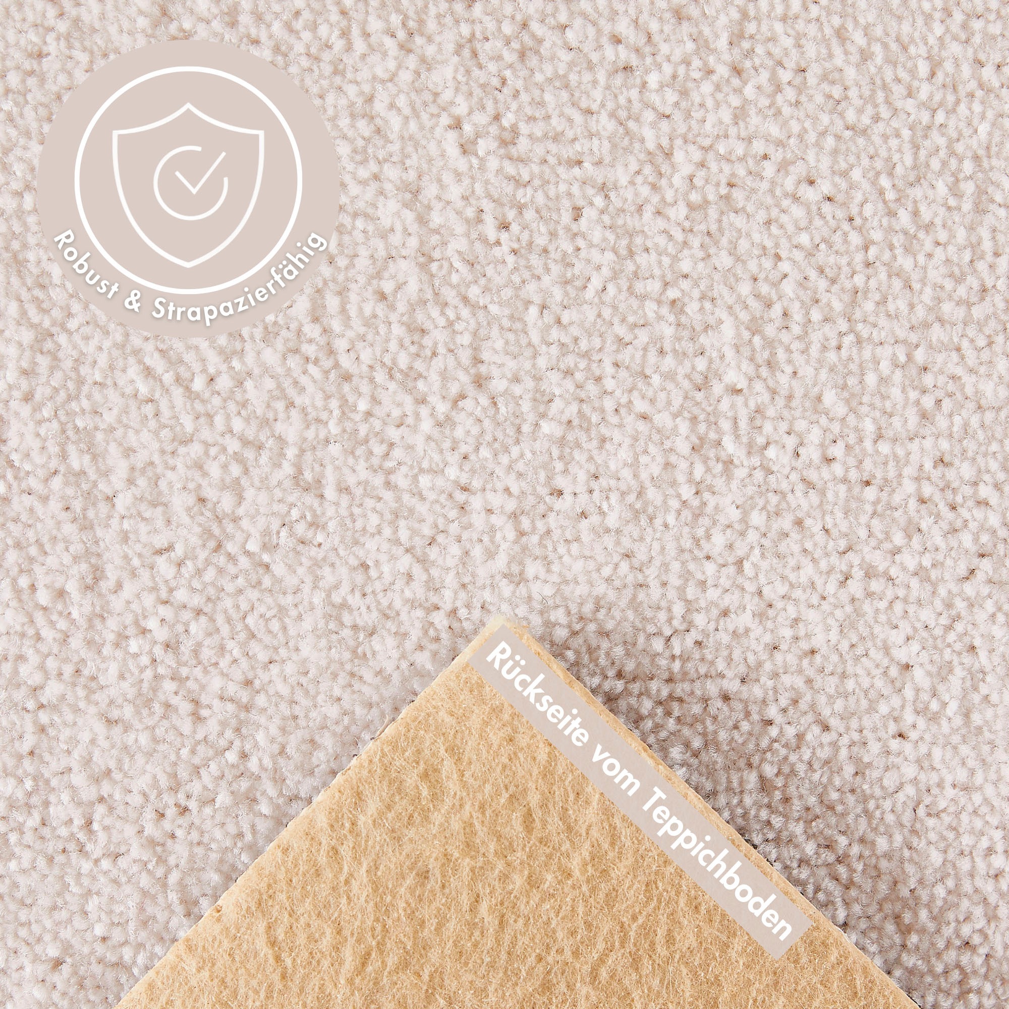 Andiamo Teppichboden »Sophie, Frisee-Velours, Gesamthöhe 12 mm, Made in Netherlands« rechteckig Uni Farben, Breite 400 cm oder 500 cm, strapazierfähig & pflegeleicht