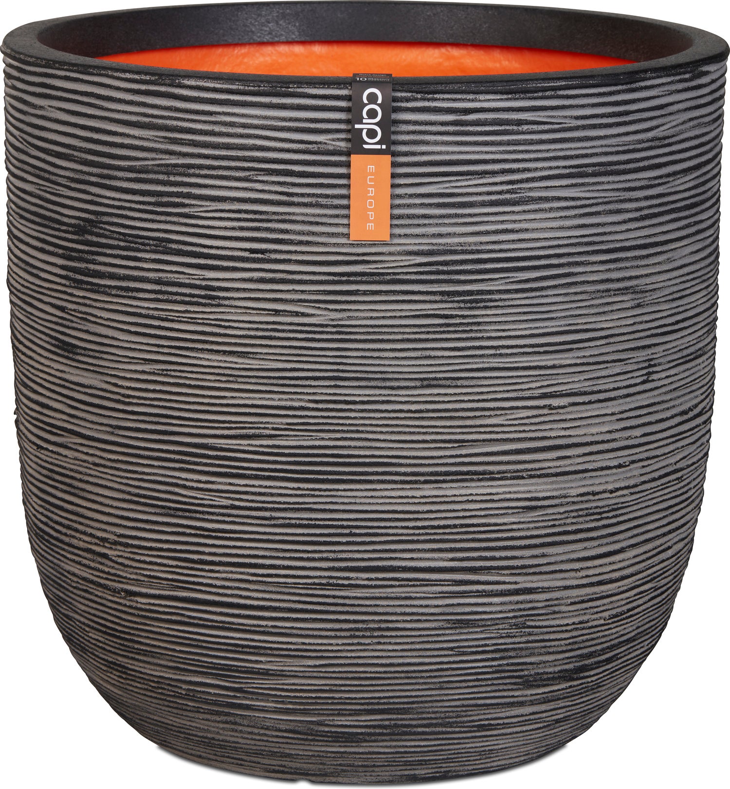 Capi Nature pot bol rib D 54 H 52 cm zwart grijs