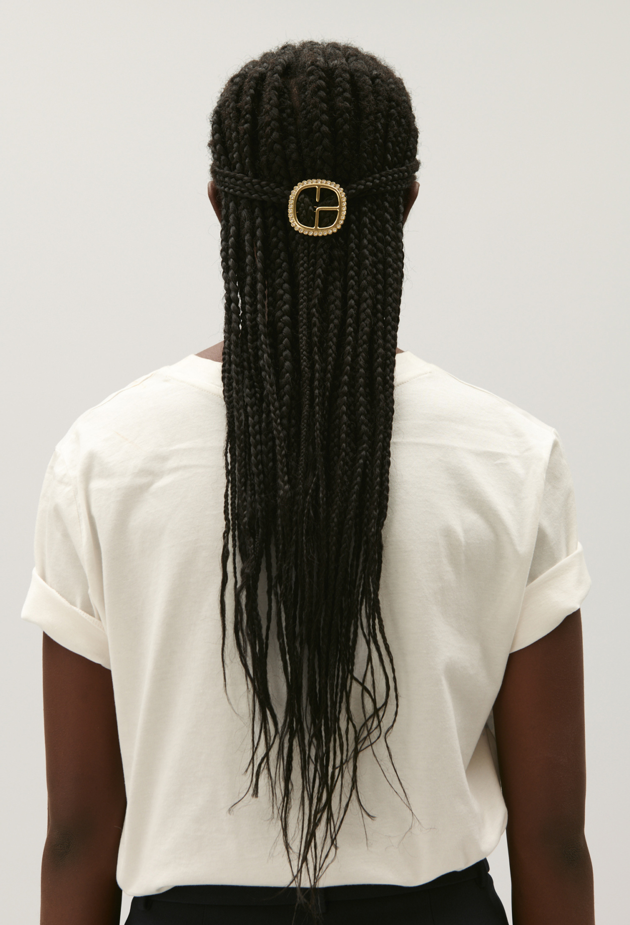 Barette cheveux laiton dore