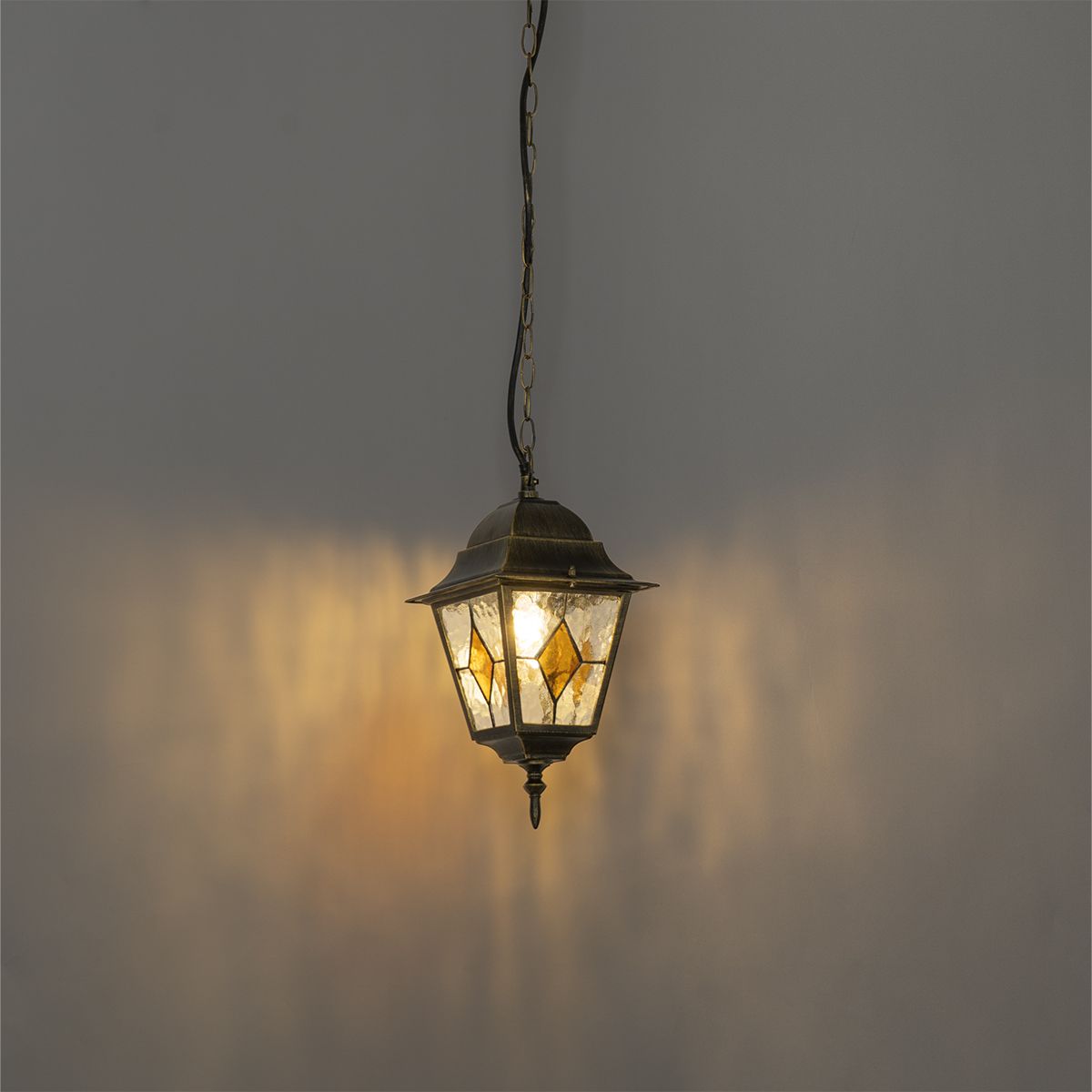 Vintage buiten hanglamp antiek goud - Antigua