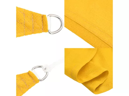 Voile d'ombrage 160 g/m² rectangulaire jaune 4x6 m PEHD