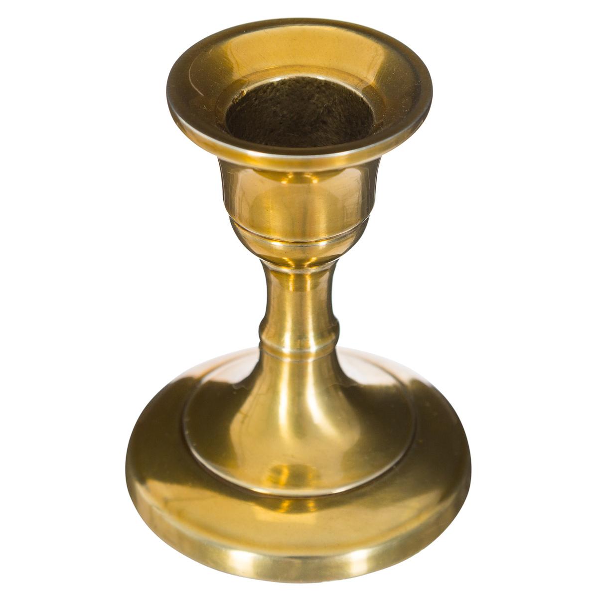 BOUGEOIR METAL OR H.7.5CM