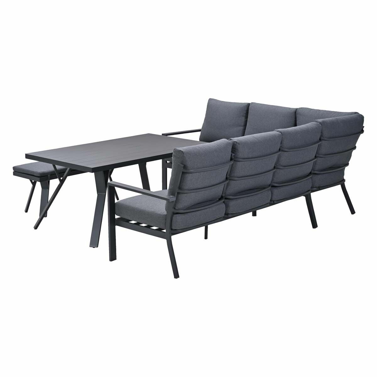 Garden Impressions Senja grey - 4-delig - L - loungediningset