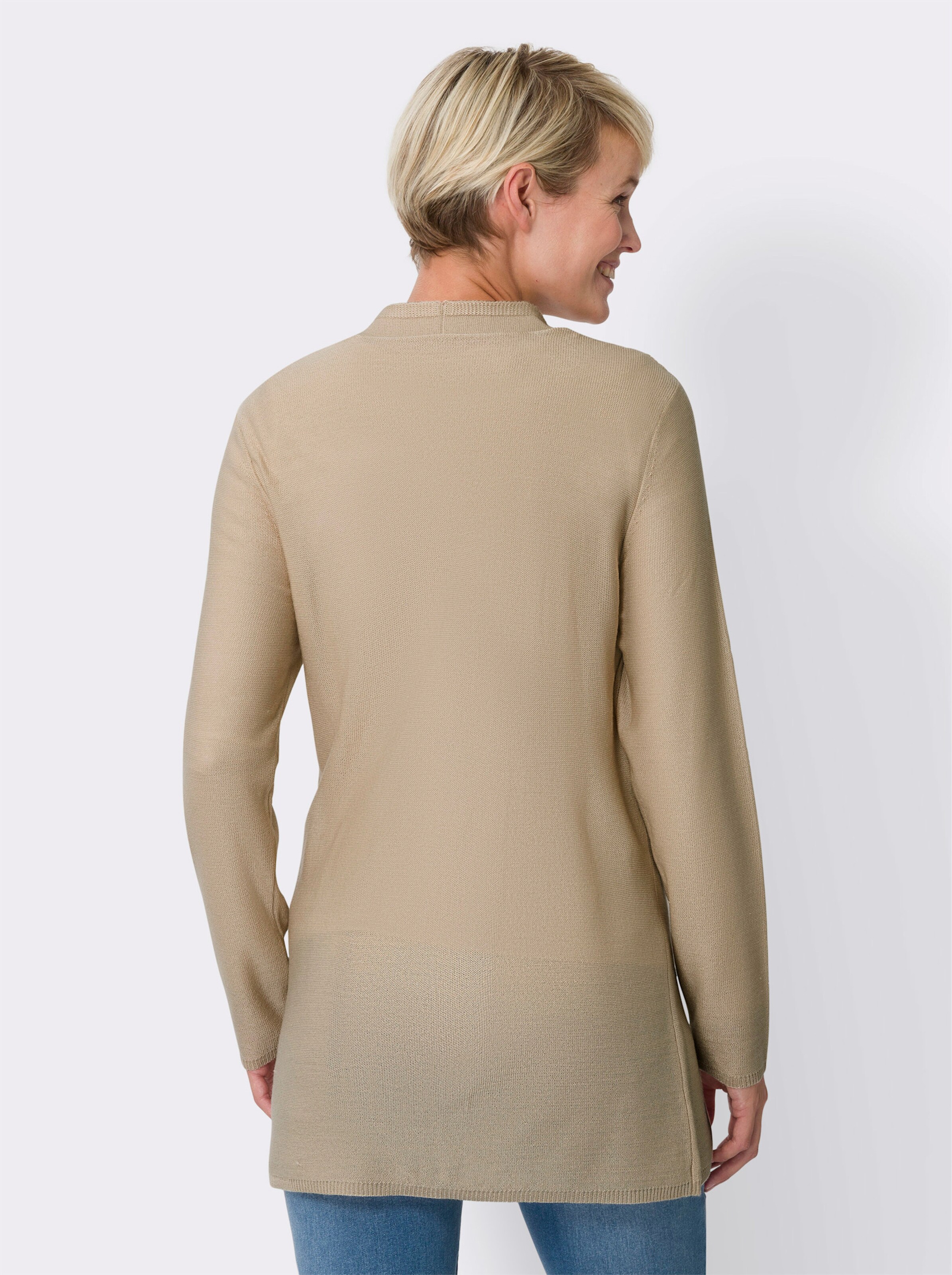 Long-Strickjacke