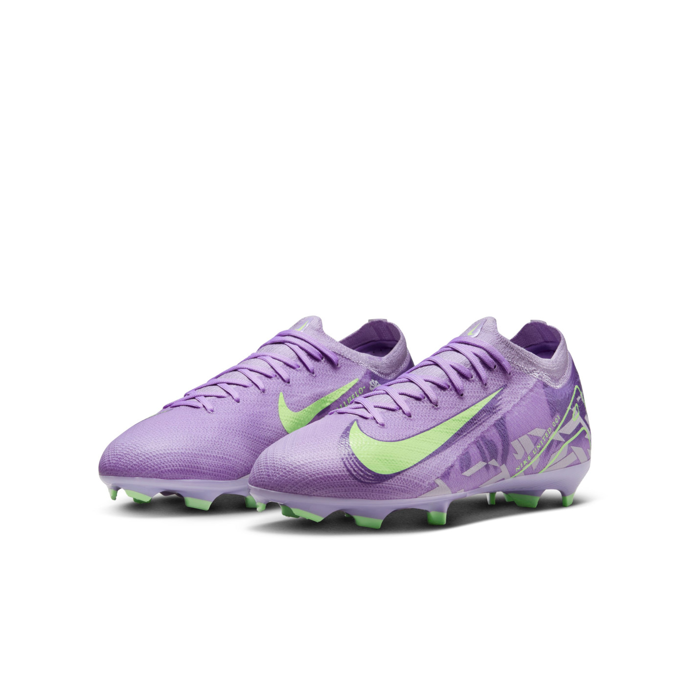 Nike Zoom Mercurial Vapor 16 Pro Gras Voetbalschoenen (FG) Kids Lichtpaars Lichtgeel