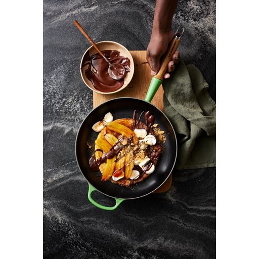 Le Creuset Signature Træhåndtags Stegepande, Bamboo Green, Ø28 cm