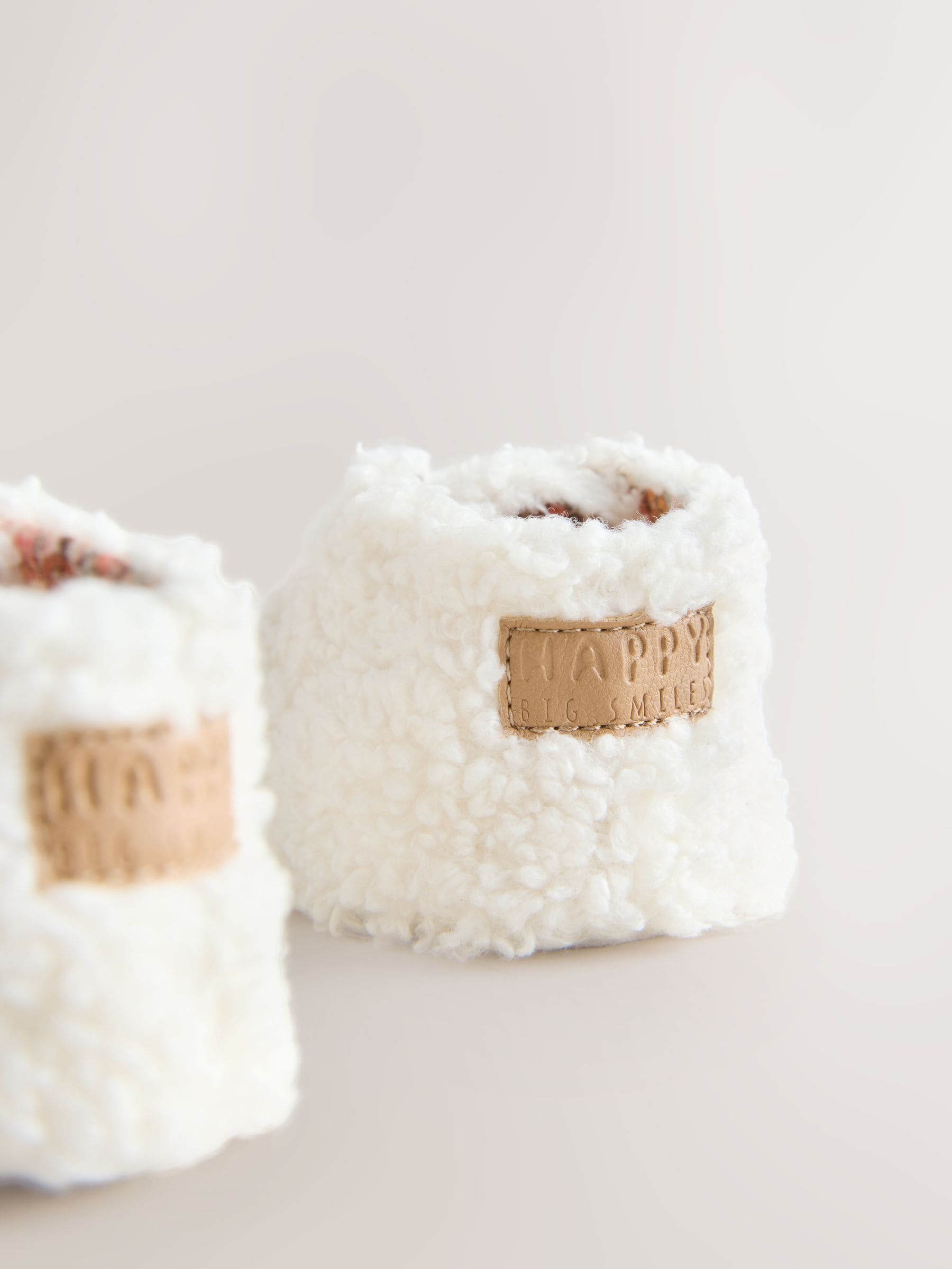 Neutraal - Baby Cosy Boots met Klittenbandsluiting (0-18maanden)
