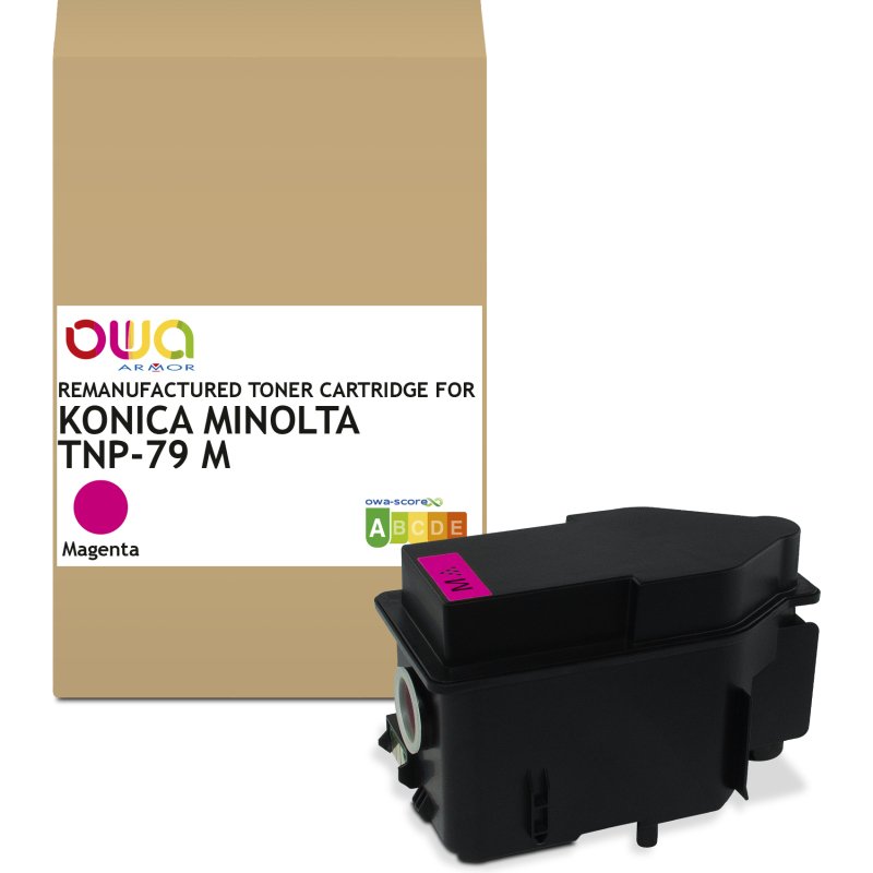 Toner remanufacturé OWA - standard - Magenta - pour KONICA MINOLTA TNP-79M