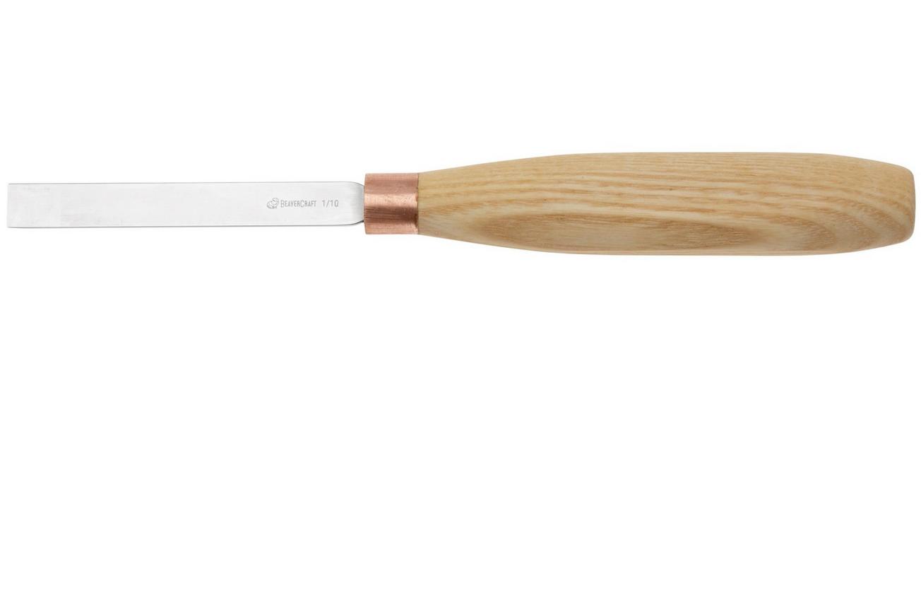 Beavercraft Compact Straight Flat Chisel K1-10 Sweep 1, 10 mm, beitel
