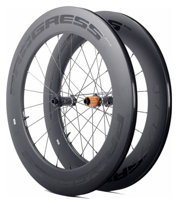 Paire de roues Progress Space Disc Noir | 12x100/12x142 mm | Center Lock | Campagnolo N3W