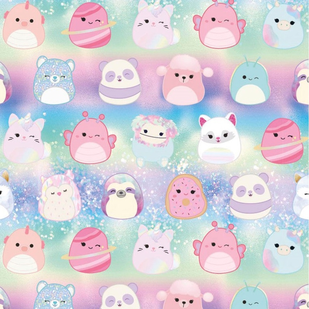 Squishmallow Geschenkpapier, 4 m Rolle