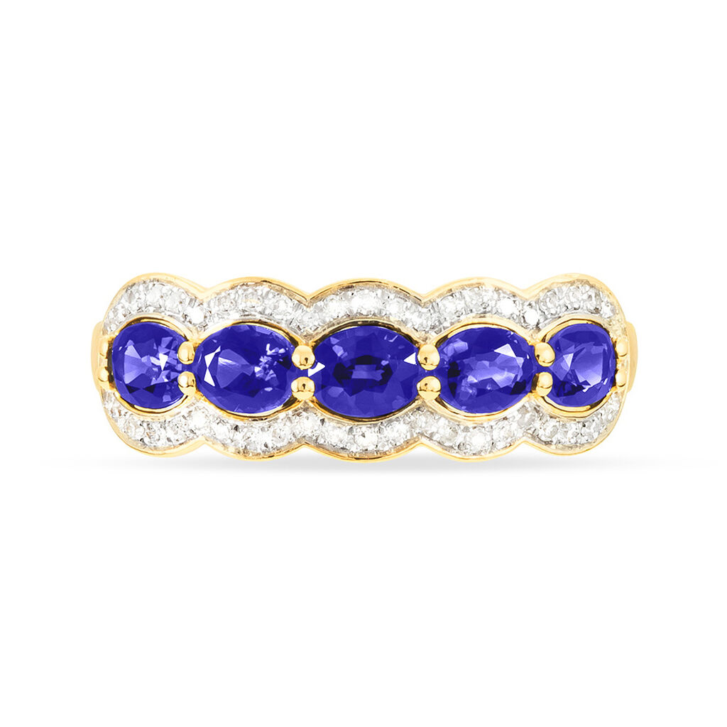 Bague Margaux Or Jaune Tanzanite Et Diamant