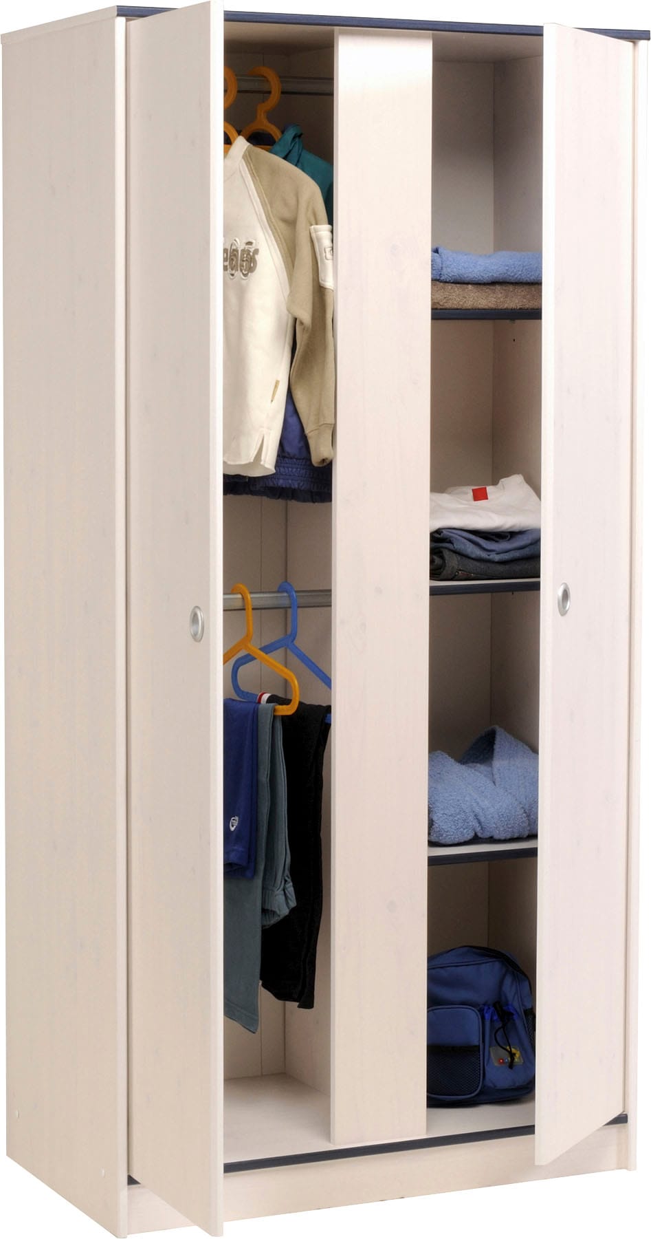 Parisot Jugendzimmer-Set »Smoozy« Set, Stauraumbett, Nachttisch, Kleiderschrank, Schreibtisch und Kommode, 5 Stk. tlg.