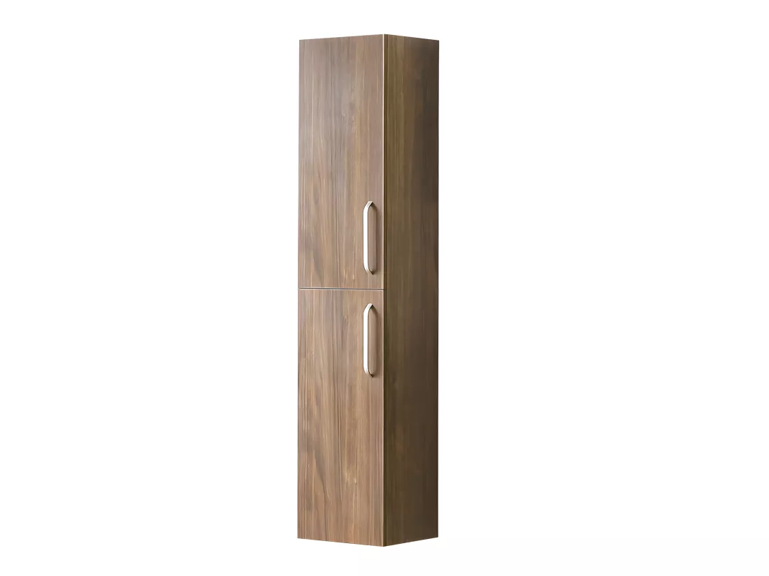 Meuble colonne de salle de bain Commode de rangement polyvalente 30*26.8*142cm Chêne Aica