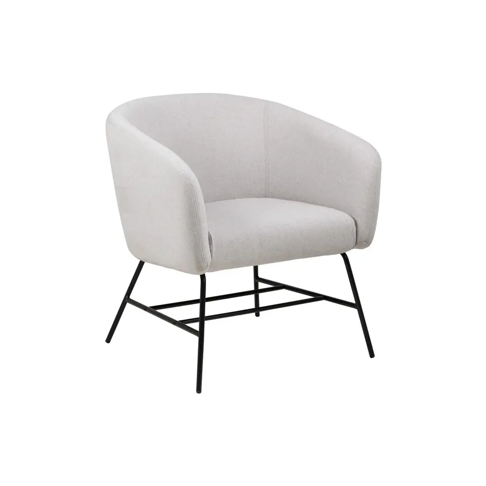 Fauteuil Belfast - fluweel - lichtgrijs
