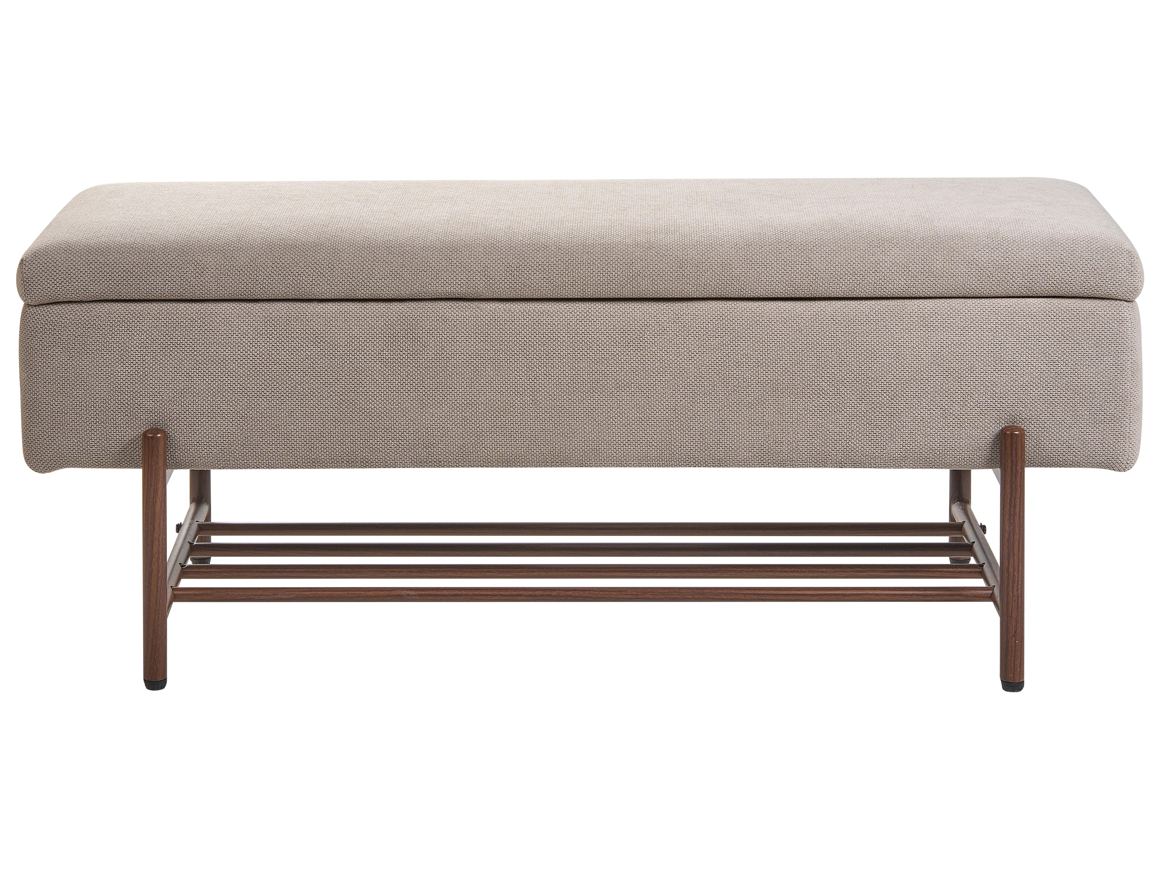 Schoenenbankje VAIL Stof 115 cm 40 cm met opbergruimte Taupe