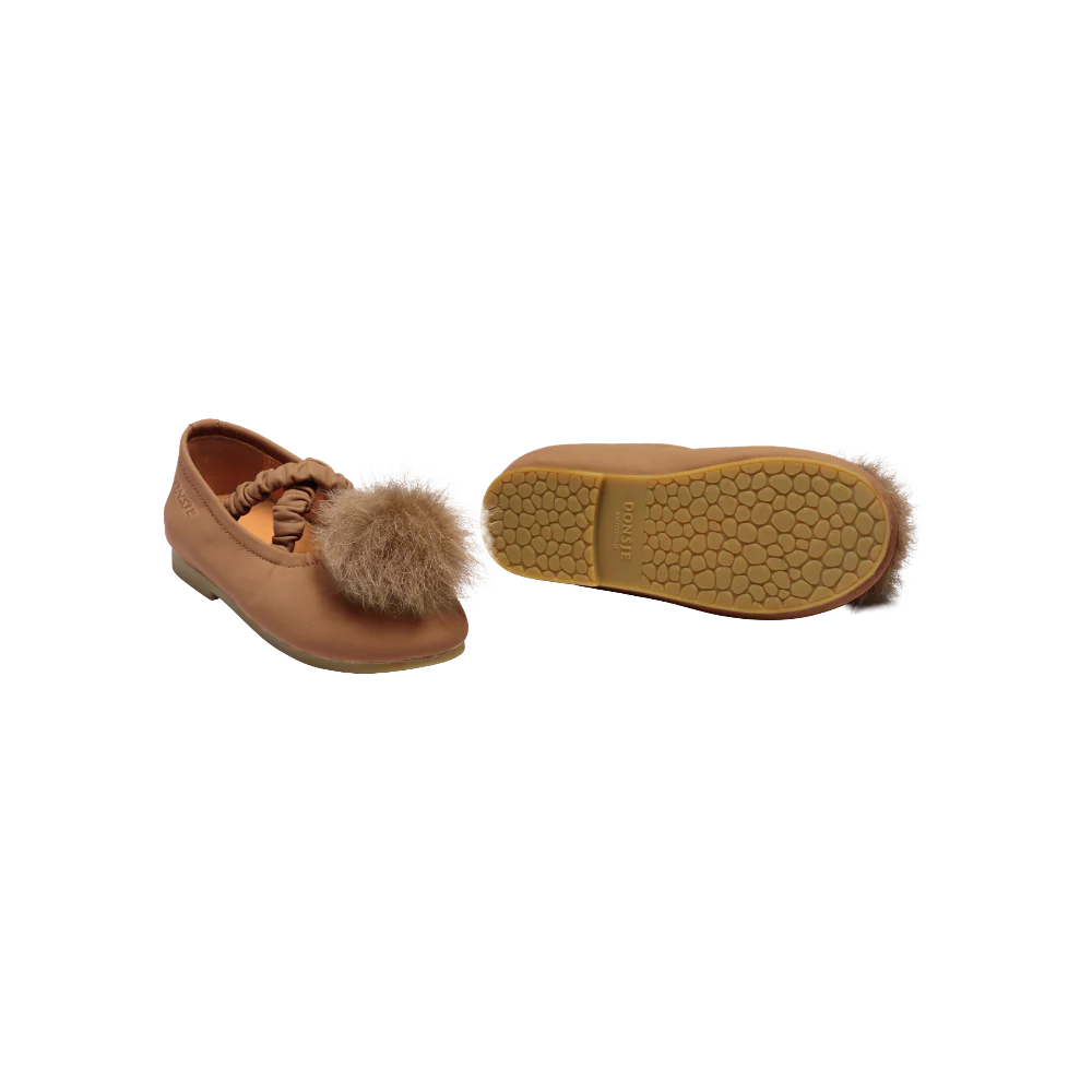Izebella Ballerinas | Walnut Sheep Leather