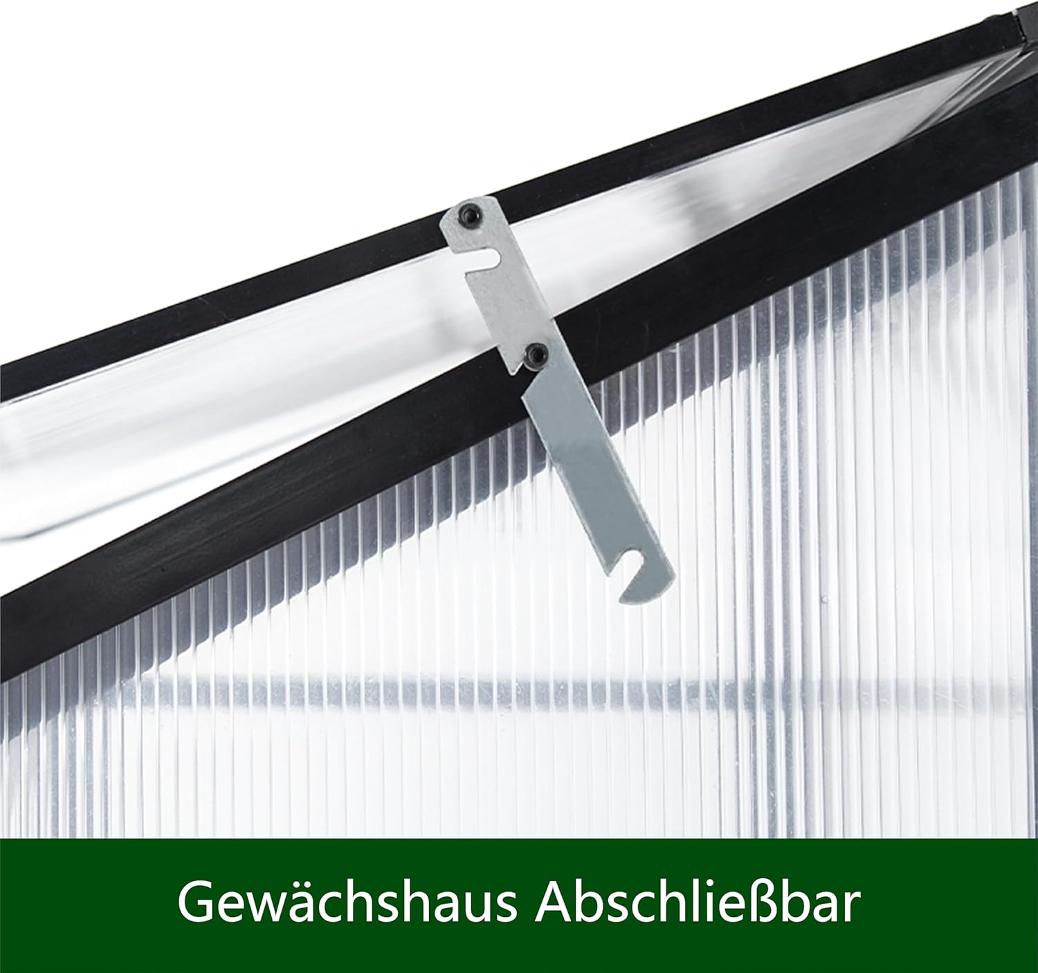 Aluminium Anlehngewächshaus Beistell Tomatengewächshaus klein Gewächshaus Doppeltür Treibhaus 140x55X130 cm schwarz
