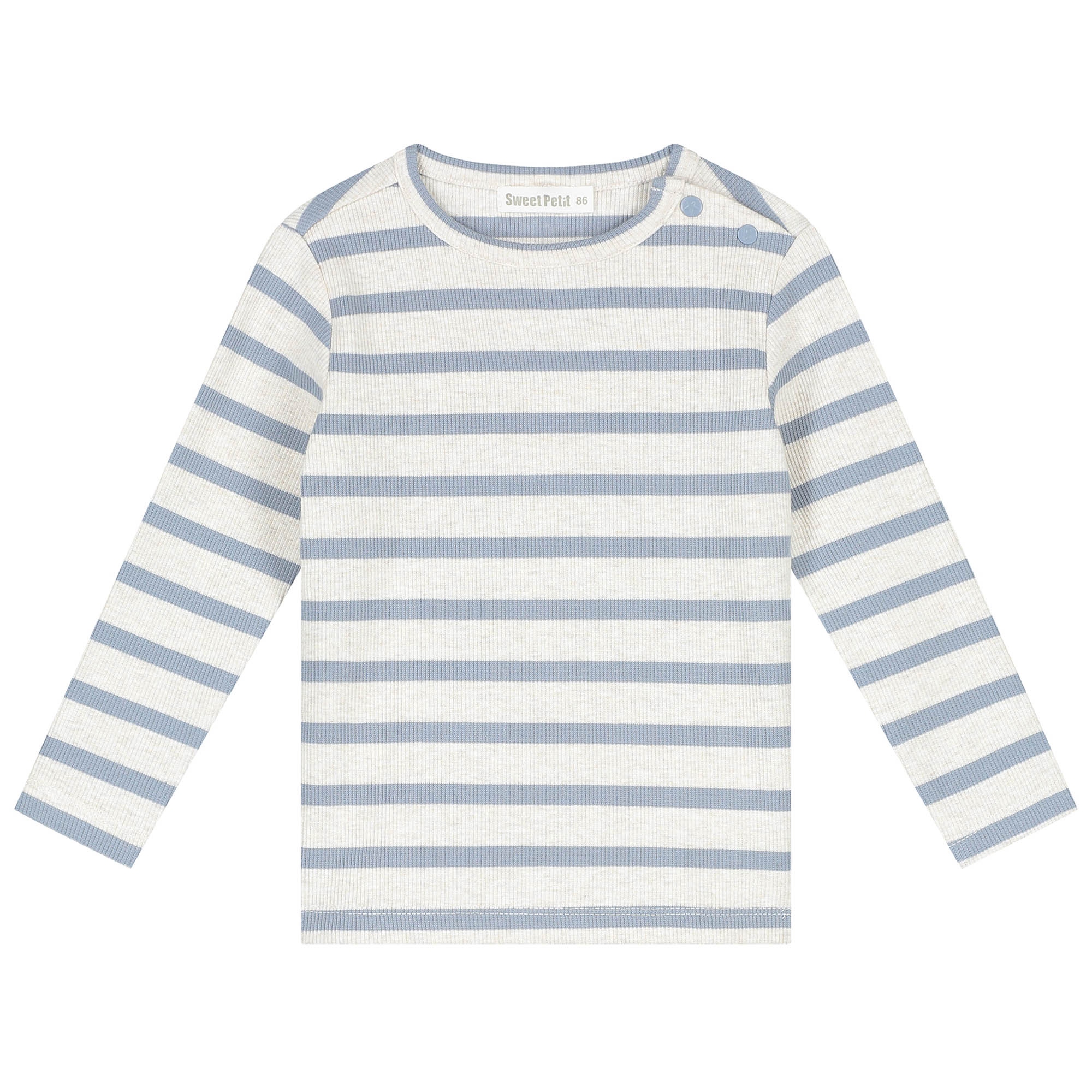 Sweet Petit peuter shirt Sepp lange mouwen strepen blauw