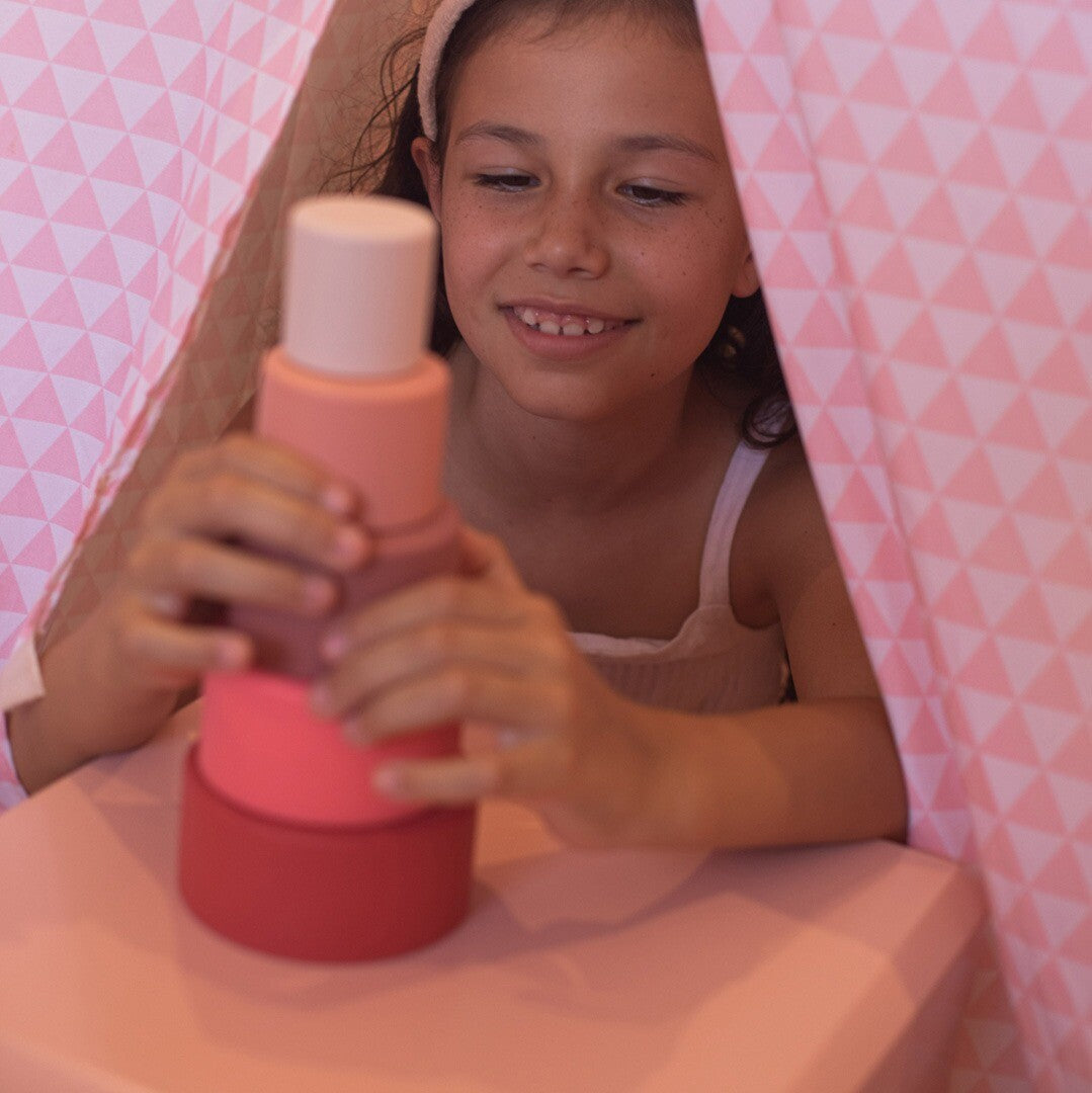 Little l kommen - rood en roze - 5st