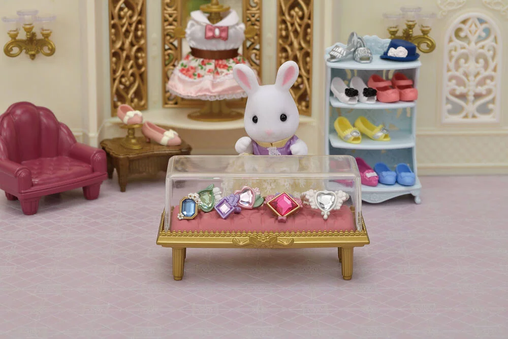 LA VALISETTE DE MODE ET GRANDE SŒUR LAPIN NEIGE - SYLVANIAN PERSONNAGES ET TENUES