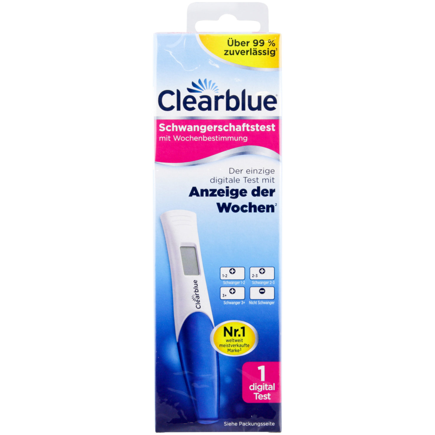 Clearblue Schwangerschaftstest Anzeige Wochen DIGITAL 1er