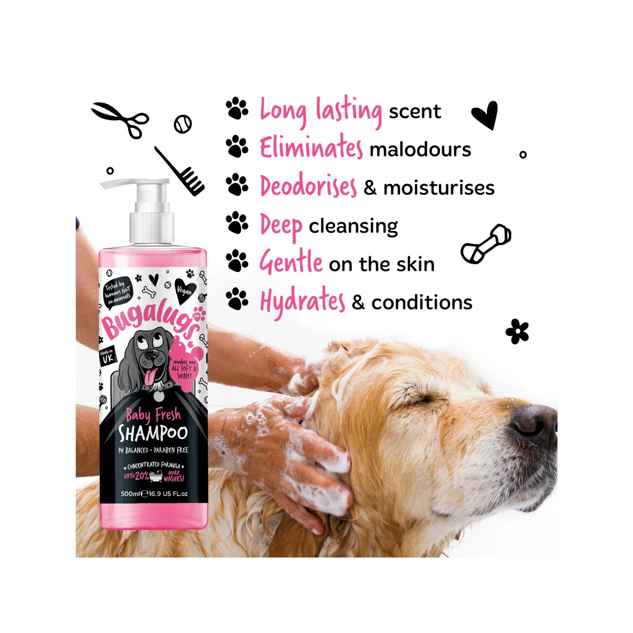 Bugalugs Hundeshampoo Baby Fresh Duft 500 ml