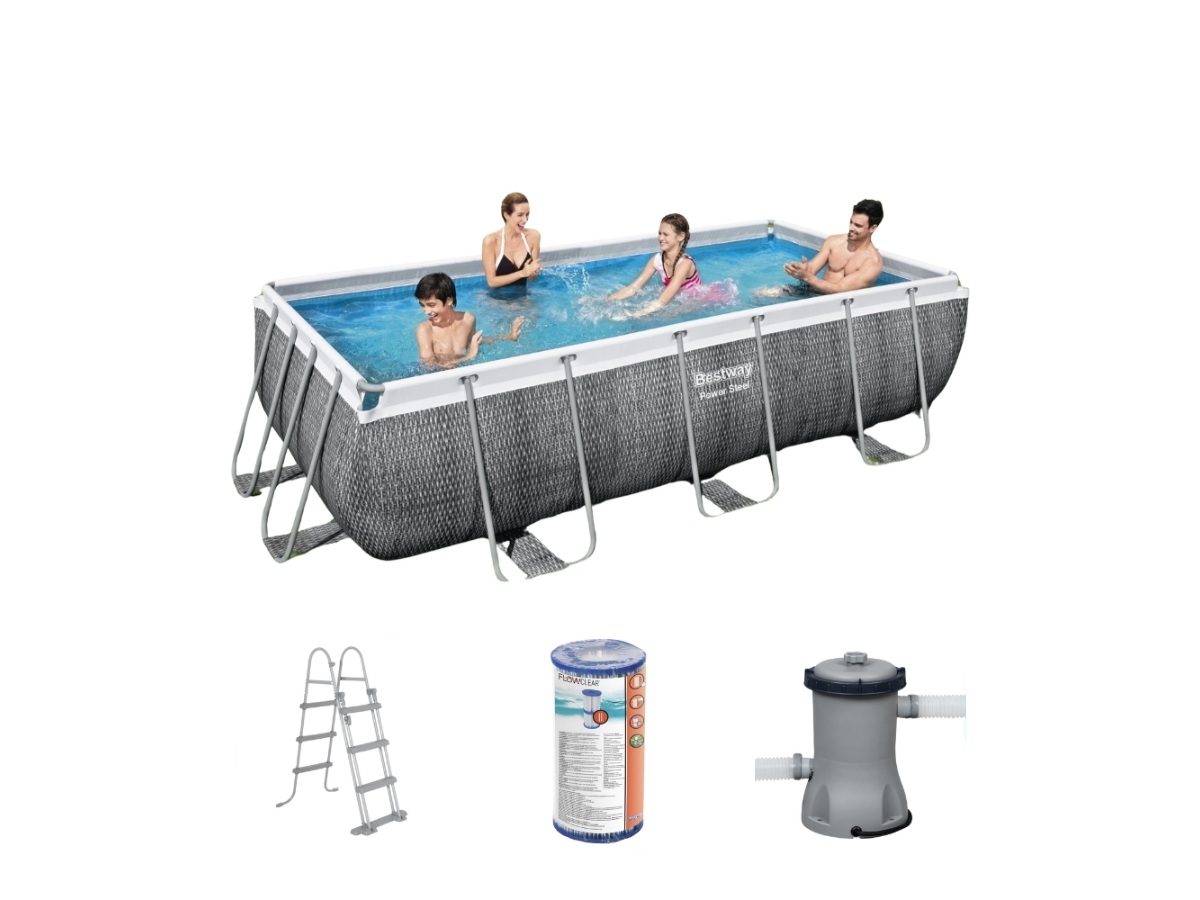 Bestway Power Steel 404x201x100cm Zwembad – 4-delig