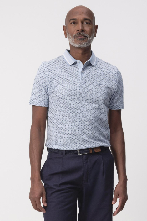 Campbell blauwe heren polo