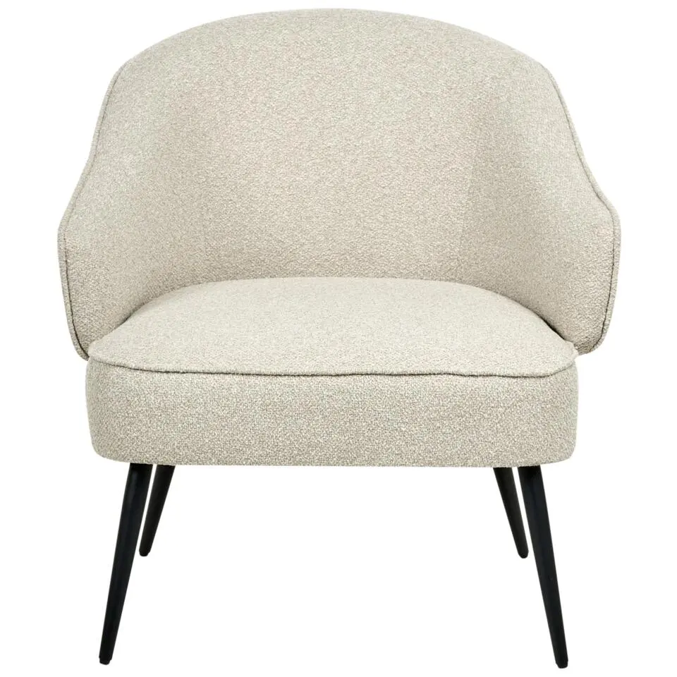 KAYLA - Fauteuil - Lichtbeige - Bouclé