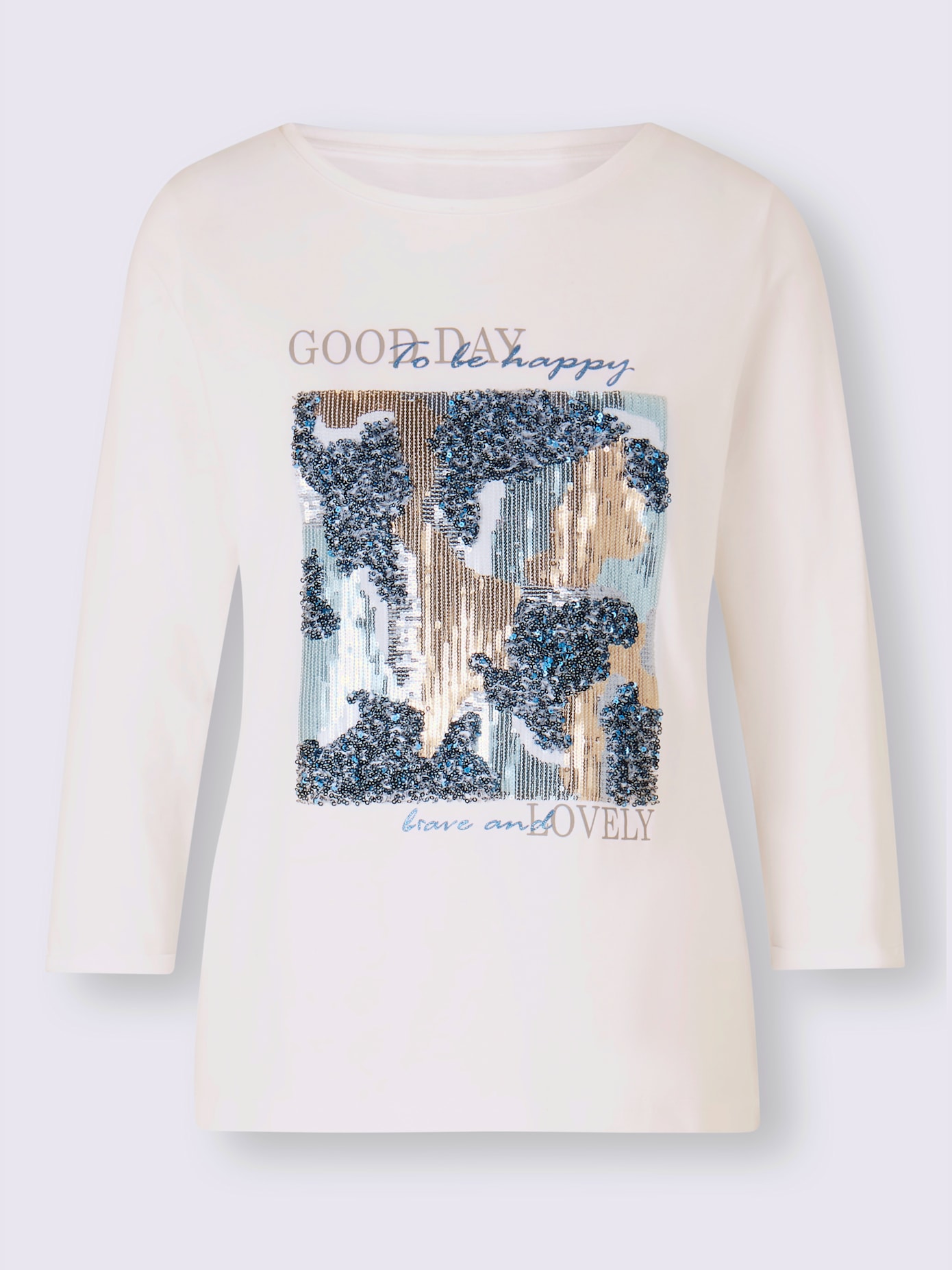 T-shirt orné de paillettes brillantes