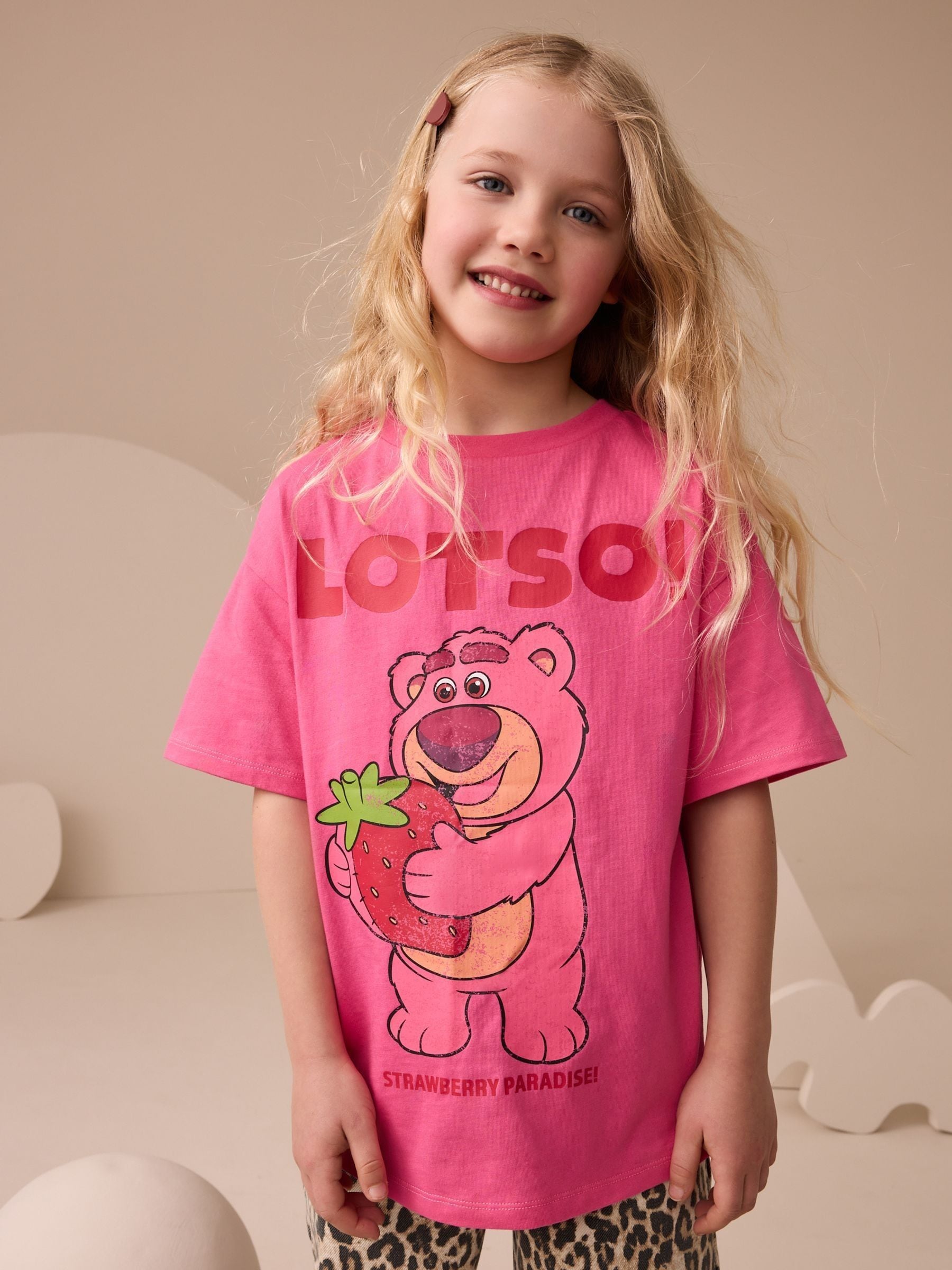 Roze - Oversized Toy Story - T-shirt (3-16jaar)